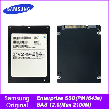 SAMSUNG PM1643a SAS 12.0 Корпоративный SSD 960 ГБ 1,92 ТБ 3,84 ТБ 7,68 ТБ 15,36 ТБ 30,72Т Внутренний твердотельный диск Жесткий Диск HDD Сервер