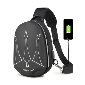 Противоугонная сумка через плечо для 7,9-дюймового iPad Mini, сумки через плечо, зарядка через USB, Водонепроницаемая сумка-мессенджер для короткой поездки, нагрудный пакет