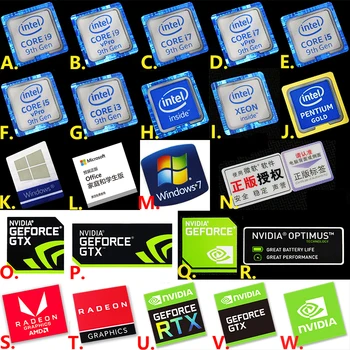 Специальный Настольный Ноутбук Intel Core i7 i3 i5 i9 Celeron Xeon win 10 11 7 8 9-го поколения Pentium Processor Наклейка-наклейка