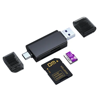 Устройство чтения карт DM 5 в 1 CR023 SD /TF Muldti card reader с интерфейсом USB lightning и micro usb
