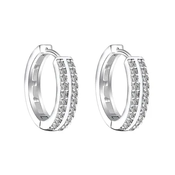 Модные маленькие серьги-кольца ZOSHI для женщин, посеребренные серьги с кубическим цирконием, свадебные украшения