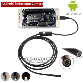 1-2-5-10 М 5,5 мм Водонепроницаемая Android Эндоскопическая Камера OTG USB Бороскоп Камера Для Осмотра труб Ремонт автомобиля Экспертиза