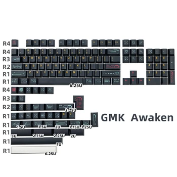 140 Ключей/набор GMK Awaken Keycaps PBT Dye Subbed Key Caps Колпачки С Вишневым Профилем Keycap Для брелка Q2 K2 65% 75% Anne GH60 GK64 Poker