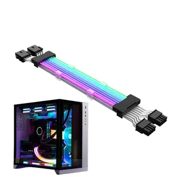 Источник питания Удлинительный кабель RGB ARGB синхронная видеокарта двойной 8-контактный ПК Внутренние компоненты для разъема материнской платы