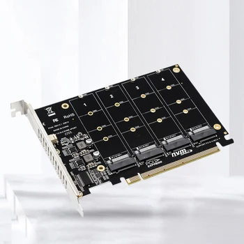 4 Порта M.2 NVME SSD для чтения карт расширения PCIE X16 Поддержка 2230/2242/2260/2280 Поддержка M.2 PCI-E SSD/M.2 Device NVME Протокол