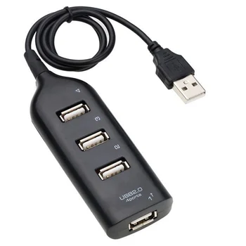 Высокоскоростной USB-концентратор USB 2.0, 4 порта, разветвитель, USB-адаптер, мини-концентратор, розетка для ПК, ноутбука, ноутбука Windows Mac