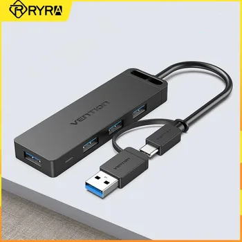 RYRA USB Hub 3,0 Мульти USB Разветвитель 4 USB Порта 3,0 2,0 с Микрозарядкой для Lenovo Xiaomi Macbook Pro PC Hub C USB 3,0