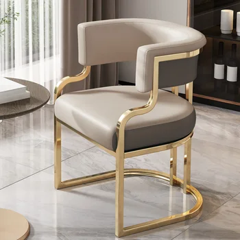 Роскошные обеденные стулья из металла Ручной работы, Элегантная гостиная, Эргономичный прозрачный стул, Дизайнерская мебель для балкона Sillas Para Comedor