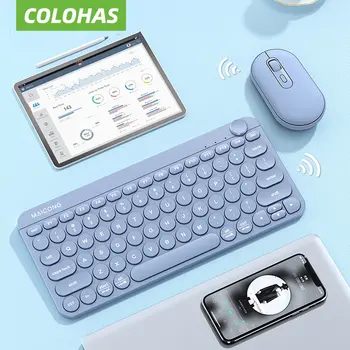 Беспроводная клавиатура 2,4G для Bluetooth-мыши Комбинированная для ноутбука Macbook, планшета iPad PC, геймера, игровой комплект Slient, клавиатура и мышь
