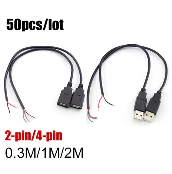 5 В USB-Соединительный кабель USB 2.0 4-Контактный Разъем Micro Male женский Разъем для передачи данных, Шнур для зарядки питания, Удлинитель, зарядное устройство, 2 4 Провода, Адаптер