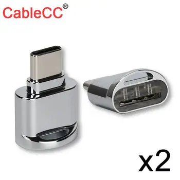 Jimier 2шт Кабель USB-C USB 2.0 Type C для Micro SD SDXC TF Card Reader Адаптер для ноутбука и мобильного телефона