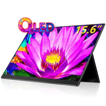15,6-дюймовый сенсорный QLED-монитор С яркой технологией квантовых точек, Богатая цветовая гамма, Портативный дисплей, Мобильный телефон, Ноутбук, Одна линия