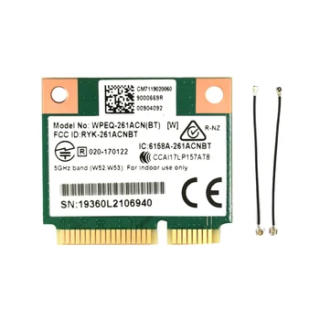 QCA6174 Карта Wi-Fi WPEQ-261ACN (BT) + кабель IPEX4-IPEX1 802.11AC 867M QCA6174 Bluetooth 4.2 WIFI 5 Mini PCIe