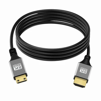 CY Mini/Micro HDMI 2.1 Ультратонкий HDTV-кабель 8K 4K для камеры HDTV Hyper Супер гибкий Тонкий шнур от Type-A до Type-C/D