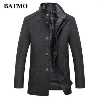 BATMO 2023, новое поступление, осенне-зимний мужской утепленный тренч из высококачественной шерсти, мужские шерстяные куртки, большие размеры M-XXXL AL 02
