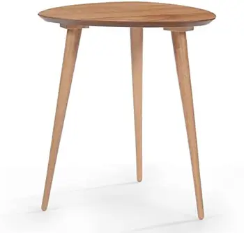 Торцевой столик из дерева, натуральная отделка
