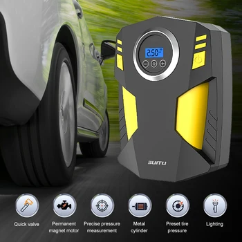 Автомобильный воздушный компрессор Мощностью 120 Вт, цифровой насос для накачивания шин Для автомобилей, мотоциклов, оборудования для аварийного накачивания шин на открытом воздухе