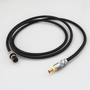 Высококачественный кабель постоянного тока из чистого серебра GX16 с 2 контактами до 5,5x2,1/5,5x2,5 мм для линейного источника питания
