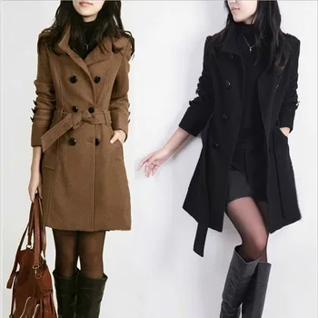 Осенне-зимнее новое пальто 2023, приталенное длинное флисовое пальто с двойным лицом, ветровка