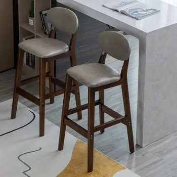 Yy11 Твердый деревянный барный стул домашний стул со спинкой Скандинавский барный стул табурет современная простая комбинация барного стула стола и стула