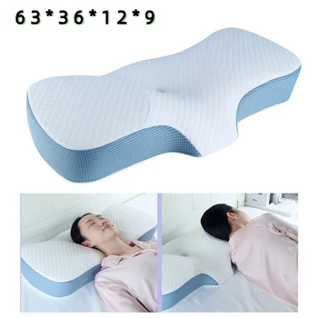 Подушки из пены с эффектом памяти для кровати с охлаждающим чехлом, подушка для шеи, облегчающая боль, Регулируемые эргономичные подушки