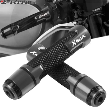 Для XMAX логотип Мотоциклетные ручки Противоскользящие концы ручек скутера Ручки Бар Руль для Yamaha xmax 125 250 300 400 X MAX 2017