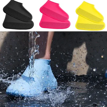 Уличные водонепроницаемые бахилы, Носки, Многоразовые противоскользящие непромокаемые бахилы, резиновые непромокаемые ботинки, Мужская и женская обувь, Аксессуары
