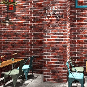 beibehang обои Ретро ностальгический 3D стерео имитация кирпича кофейный ресторан бар веб-кафе синий кирпич обои из красного кирпича