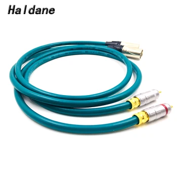 Тип пары Haldane-1016 Разъем RCA к 3-контактному разъему XLR, соединительный аудиокабель XLR к RCA с соединительным кабелем CARDAS CROSS, США-Кабель