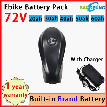 Батарея 72V электрическая велосипедная батарея 72V 1500W 2000W рама bafang 72V 20ah 30ah 40ah 50ah 60ah литиевая батарея ebike титановая рама