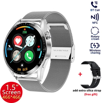 Для Samsung Galaxy S23 Ultra S22 Plus S21 FE Смарт-Часы Мужские 2023 Новые HD с Полным Сенсорным экраном Для измерения уровня кислорода в крови GPS Отслеживание Движения