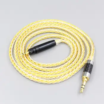 LN007279, 8-жильный серебристо-позолоченный плетеный кабель для наушников Ultrasone Performance 820 880 Signature DXP PRO STUDIO