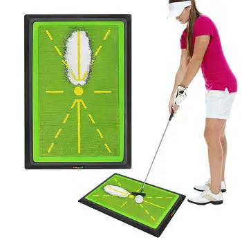 Тренировочный коврик для гольфа для обнаружения замаха, коврик для гольфа с обратной связью по траектории, тренировочный коврик для гольфа с нескользящим резиновым поролоновым дном