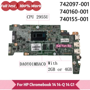 742097-001/501/601 Ноутбук для HP Chromebook 14 14-Q 14-Q039WM 14-Q049WM 14-q010nr 14-q030ef Материнская плата ноутбука DA0Y01MBAC0 2GB