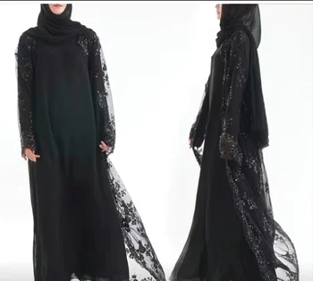 QQ Кафтан Дубай Абайя кимоно кардиган мусульманская одежда африканская женская одежда Пакистан Кафтан Марокко Катар исламская одежда