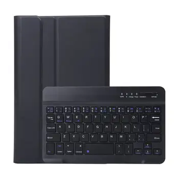 Чехол из искусственной кожи + клавиатура для Samsung Tab A7 Lite 8,7 Дюймов T220/T225, Откидной чехол для планшета, подставка для планшета с беспроводной клавиатурой (C)