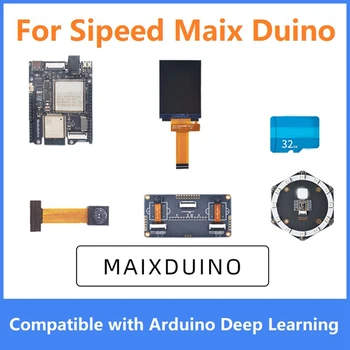 Для Sipeed Maix Duino Development Board Черный печатный модуль с 2,4-дюймовым экраном + Микрофонная решетка + Бинокулярная камера + TF-карта