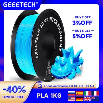 Материалы для 3D-печати GEEETECH Нить PLA Для 3D-принтера FDM 1 кг (2,2 фунта) Вакуумная упаковка 1,75 мм +-0,03 мм