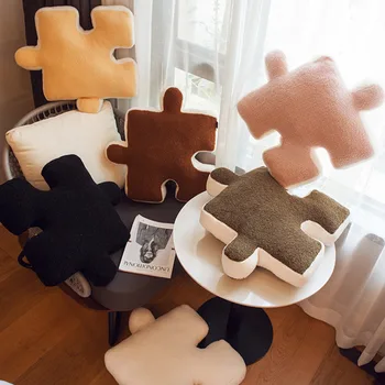 Модная мягкая креативная подушка в форме головоломки, современная соединяемая подушка, подушка для гостиной, поясная подушка, украшение дома