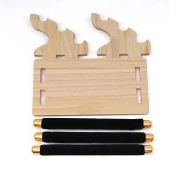 2X 3-х Уровневая деревянная подставка для ювелирных изделий, держатель для колец, Т-образная стойка для демонстрации ювелирных изделий и органайзер Черный