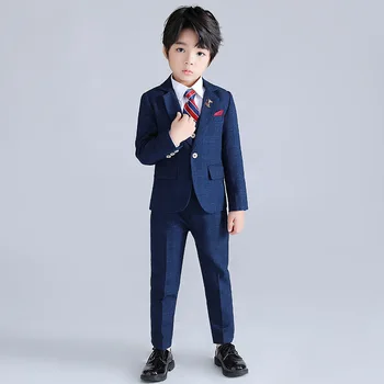 Детское платье, Корейская версия однотонного маленького костюма для мальчиков Huatong, костюм ведущего на свадьбу, Новый детский костюм, Детская одежда