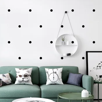 Обои в скандинавском стиле, Современные минималистичные Геометрические Черно-белые обои с оригинальным рисунком в горошек для гостиной, спальни, телевизора