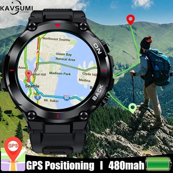 2023 GPS Новые Смарт-часы Мужские 480 мАч Браслет Спортивные Фитнес-Часы на открытом Воздухе IP68 Водонепроницаемые Смарт-Часы С Напоминанием о Вызове Smartwatch