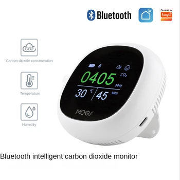Tuya Bluetooth умный дом датчик качества воздуха CO2 коробка монитор температуры и влажности 3 в 1 детектор