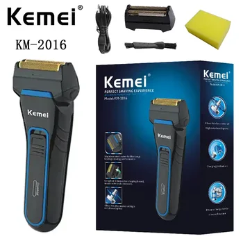kemei KM-2016, Хит Продаж, Профессиональная мужская Электробритва с возвратно-поступательным движением и плавающим шпоном
