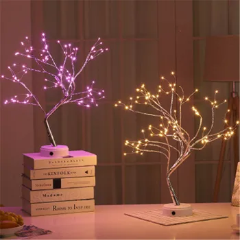 Новая елочная лампа, светодиодная жемчужная елочная лампа, лампа с сенсорным экраном, лампа для спальни, прикроватный ночник, подарок на день рождения, рождественская елка