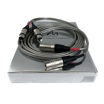 HiFi XLR Балансный кабель Audio Note AN-Vx с Твердым Сердечником 99,99% Серебристого Цвета Соединительная линия с коробкой