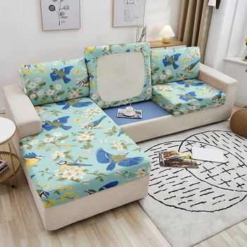 Эластичный чехол для подушки сиденья с цветочным принтом Эластичные чехлы для диванов для Гостиной Защита мебели Чехол для дивана Чехол для дивана