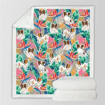 Цветастое Флисовое одеяло Papillon премиум-класса с 3D принтом Шерп-одеяло на кровать Домашний Текстиль