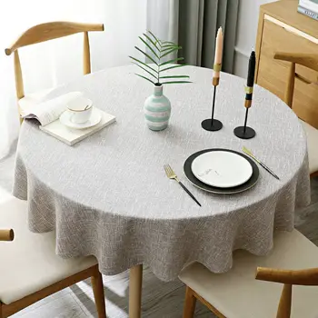 Скатерть для круглого стола из хлопка и льна fresh round home Nordic simple ресторан Grand hotel скатерть для стола